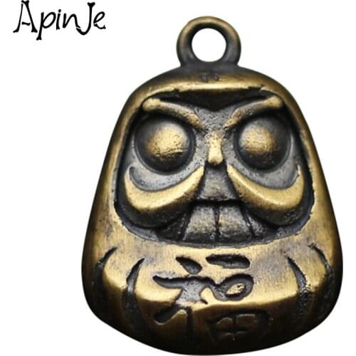 Apinje Vintage Brass Pendant Necklace Tumbler Pendant Egg Handmade Jewelry Protect Blessing Jewelry