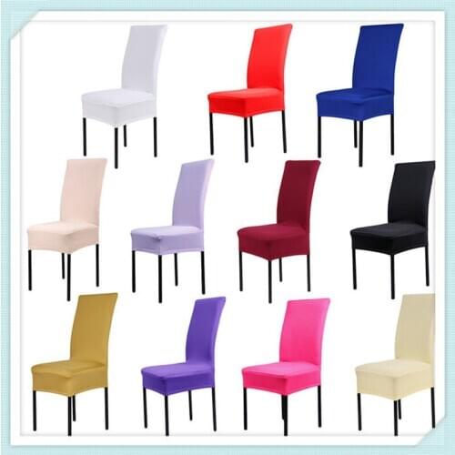 Free Shipping 4PCS Home Spandex Dining Chair Cover, wedding decoration Solid Colors Polyester Spandex Dining Chair Covers -JR-23