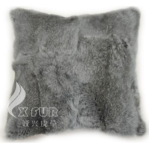 Free Shipping CX-D-73A 40X40cm Hot Selling Real Rabbit Fur Pillow Case