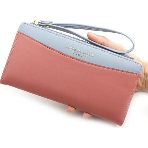 Brand Designer Coin Cluth Purses Leather Wallets Women Long Wristband Luxury Clutch Phone Wallets Credit Card Holder Money Bag