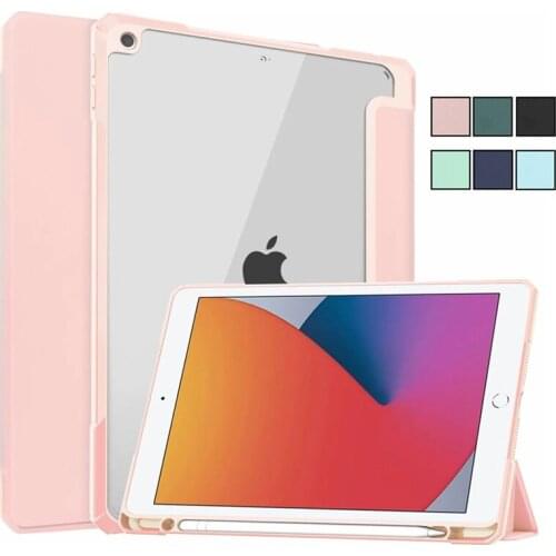 For iPad 7 8 7th 8th Generation Case Tri-Fold Leather Stand Cover Tablet Funda For iPad 10.2 2020 2019 Case With Pencil Holder