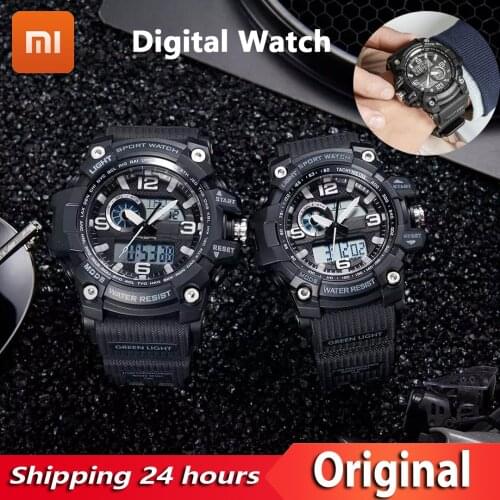 YOUPIN TwentySeventeen Outdoor Dual Display Digital Watch Multifunction Dial Luminous Dual Time Display Shockproof Wearresistant