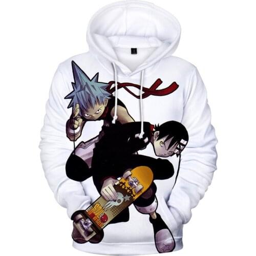 2020 Personality 3D Print Soul Eater Hoodies Sweatshirt Boys/Girls Harajuku Autumn Spring Hoodies Child Novelty Pullovers Jacket