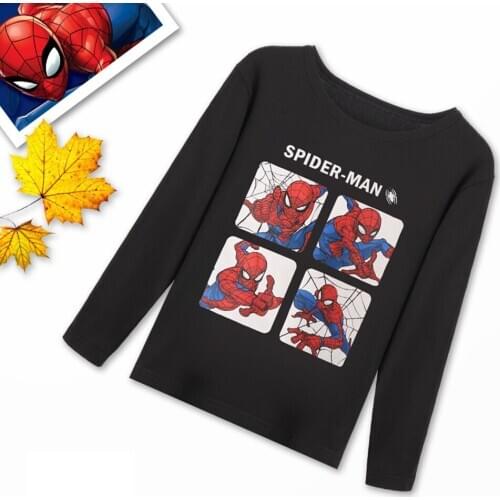 Disney Spiderman Captain America Kids Shirts T-Shirt for Childrens Girls Boys Child Kids Cotton Cartoon Tops Clothing Clothes