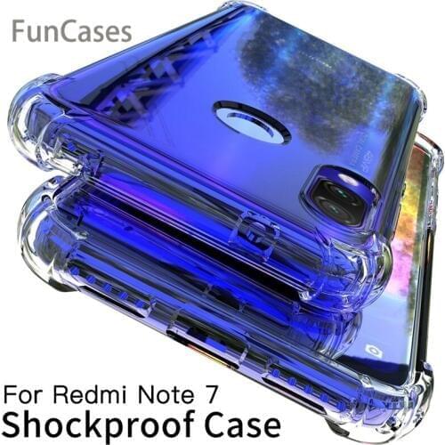 For Xiaomi Redmi Note 7 7pro Case Cover Silicone Shockproof Redmi Note 7 7 Pro Transparent Clear Protective Xiomi Note7 Pro 6.3