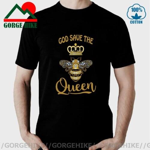 GorgeHike God Save The Queen T-shirt Male Tshirt April FOOL DAY Bee Crew Neck Men Tops T Shirt Funny T-shirt Hip Hop America Tee