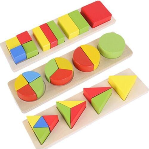 Montessori Toys Children Early Educational Learning Puzzle Toys 3D Puzzles Intelligence Sensorial Educational Training Toys