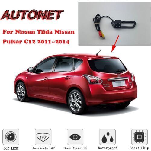 AUTONET Backup Rear View camera For Nissan Tiida Nissan Pulsar C12 2011~2014 Night Vision/parking Camera or Bracket