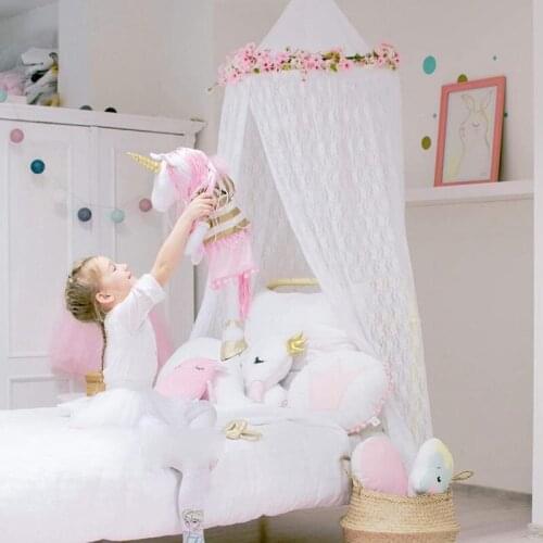 Lace Tents Baby room Bed Hung Dome Netting Netting Kids Decoration Cot Kids Play Nordic Decor Hanging Play Tent for Children