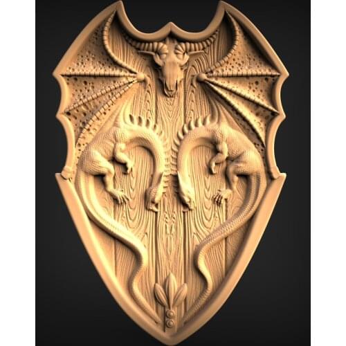 Animal bat 3d model relief for cnc carving engraving in STL file format