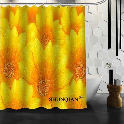 Best Nice Custom Sunflower Shower Curtain Bath Curtain Polyester Fabric Bathroom Curtain MORE SIZE A6.1-16