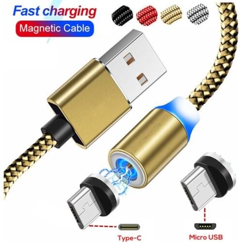 Magnetic Cable Braided Type C USB Magnet Cable For Samsung S10 S9 S8 Plus Data Charger Cable For iPhone XR XS Max 7 Micro Cables