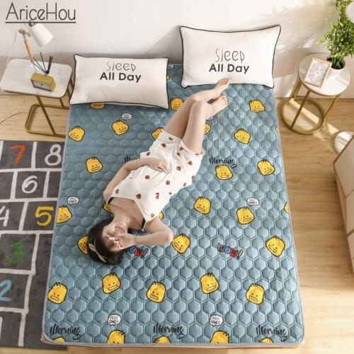 Sleeping Mattress Non-slip Mattress Bedroom Furniture Student Dormitory Family Bed Cushion Soft Foldable Mattress 1cm Tatami Mat