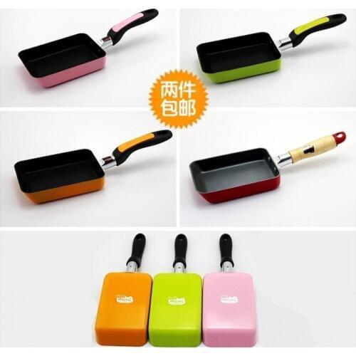 Mini figs cooking pot rectangle flat frying pan buzhanguo cooking pots and pans thick eggs cooking pot