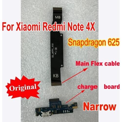 Original USB Dock Connector Charge Port Flex Cable USB Charger For Xiaomi Redmi Note 4X / Note4 Note 4 Snapdragon 625 Not 4X