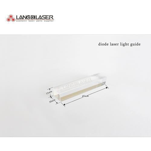 Size : 65*20*12 , diode laser 808nm optical prism crystal , diode laser light guide for diode laser stack