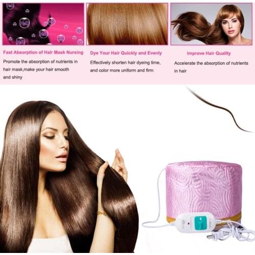 Adjustable Heating Hair Cap Steamer Nourishing Thermal Treatment Hot Oil Cap Hair Mask Electric Cap Spa Home Salon Hair Care Hat