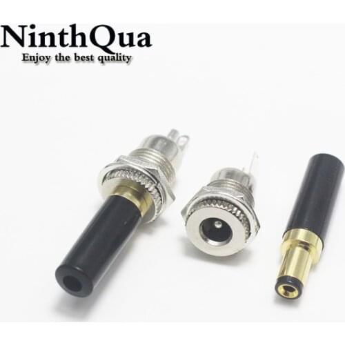 1Set 5.5 x 2.5mm / 5.5 x 2.1mm / 3.5 x 1.35mm DC Power Plug Male Plug + Female Socket for Welding Linear Power Output Line