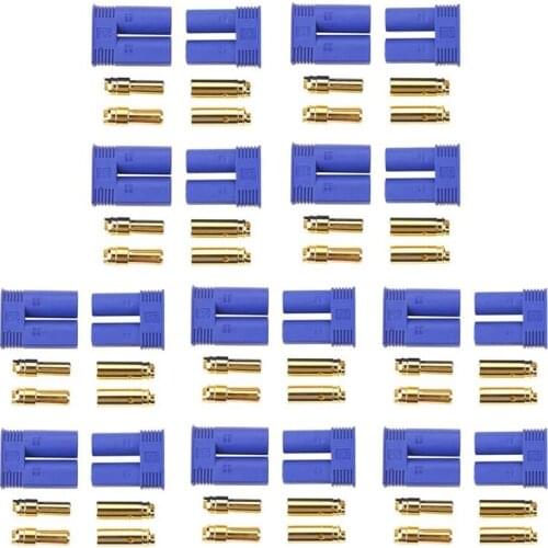 GTBL EC5 Banana Plug Connector Female+Male For RC Battery/Motor, 5Mm EC5 Device Connector Plug