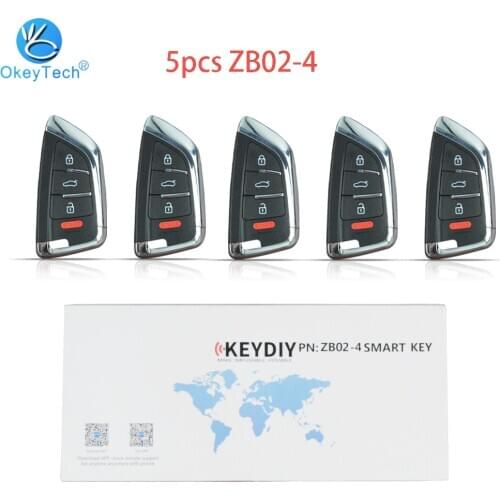 OkeyTech Universal ZB02-4 KD Smart Key Remote for KD-X2 Car Key Remote Replacement for Key Programmer Fit More than 2000 Models