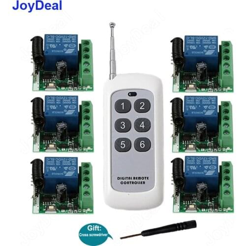 433Mhz Universal Smart Home Wireless RF Remote Control Switch DC 12V 1CH Relay Receiver Module And 433 MHz Light Transmitter DIY