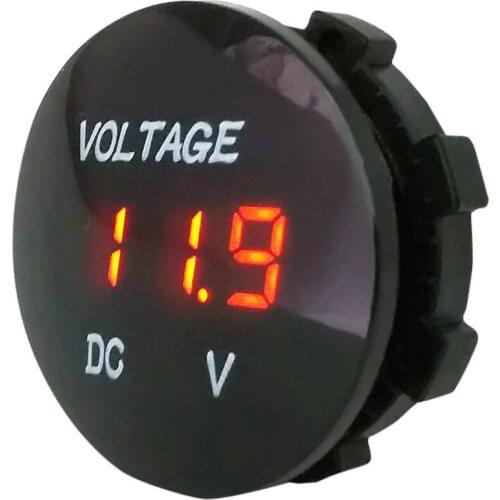 Car Universal Voltmeter DC 12V-24V Red LED Digital Display Waterproof Voltmeter Car Motorcycle Boat ATV Truck Accessories