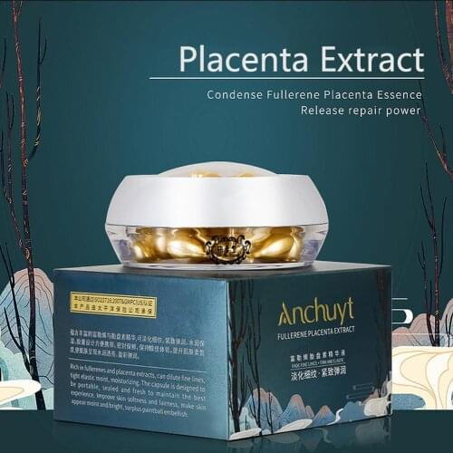 Placenta Anti wrinkle Face Serum Capsule Night Hydra Care Moisturizer aging Anti Skin Serum Whitening M8Y7