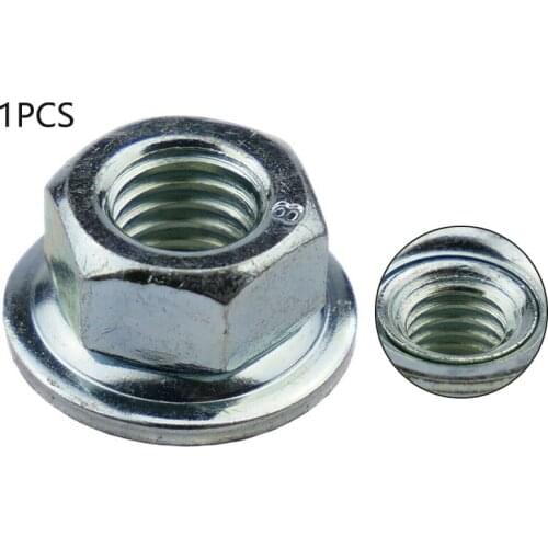 M8x1.25 Screw Nut LH Left Hand Thread Flanged Blade Nut Universal Bolt For Trimmer Brushcutter Mower Repair Accessories Parts
