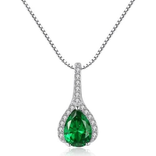 MetJakt S925 Sterling Silver Drop Lovely Pendant Fashion Simple Elegant Womens Necklace