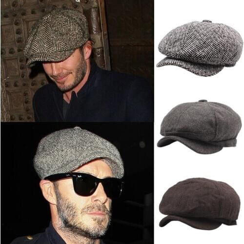 Men British Style Octagonal Hats Winter Hat Gatsby Cap Ivy Hat Golf Driving Autumn Women Flat Cabbie Newsboy Duckbill Caps Gorra