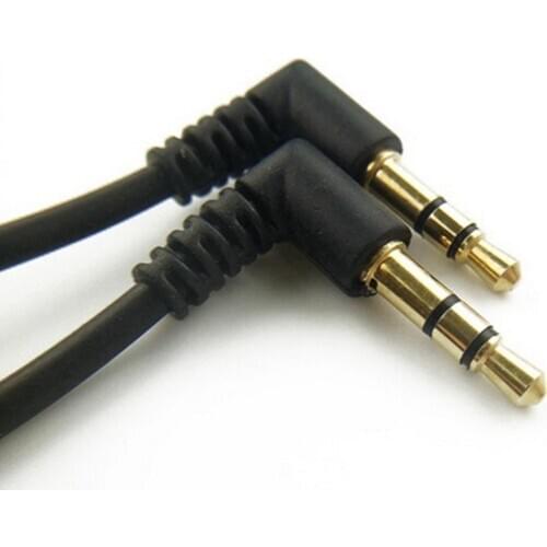1m 90 Degree Angle 3.5mm Male to Male Car AUX Speaker Stereo Audio Cable Cord