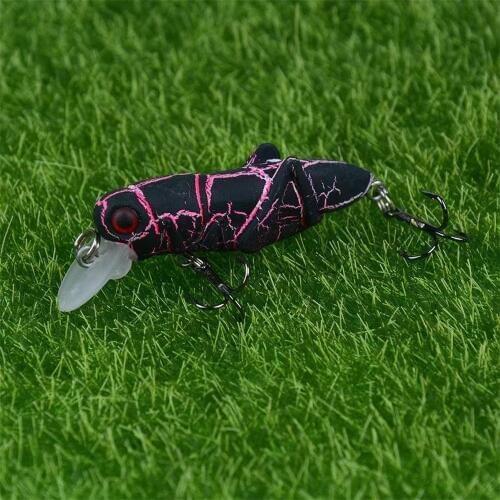 1Pcs 5.5cm 3.5g Grasshopper insects Fishing Lures Flying Wobbler Hard Bait Lifelike 3D Eyes Artificial Baits Bass Carp Swimbait