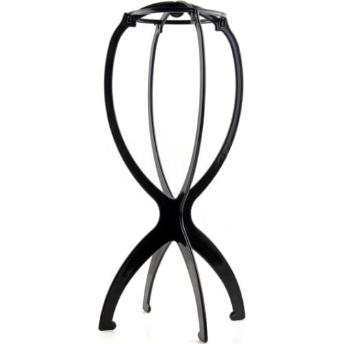 1 pc Hard plastic Black Wig Stand Folding Plastic Stable Durable Wig Hair Hat Cap Holder Stand Display Tool Hair Tool