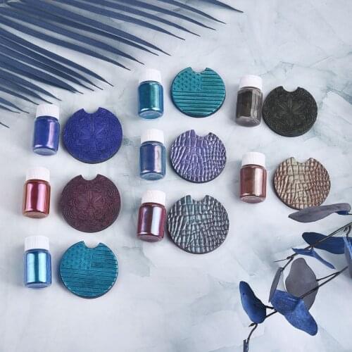 10g Powder Shimmering Powder UV Epoxy Pigment Pearlescent Eye Shadow Beauty Mirror Laser Chameleon DIY Dye Mold Filler