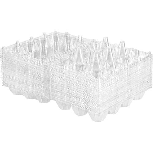 20Pcs Egg Cartons Clear Plastic Egg Holder Storage Container Egg Tray for Family Pasture,Refrigerator Storage,12 Grids