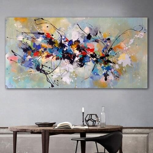Hand Made Abstract Home Decor Graffiti Canvas Painting For Living Room Decoration Lines Pictures Oil Painting Wall Art