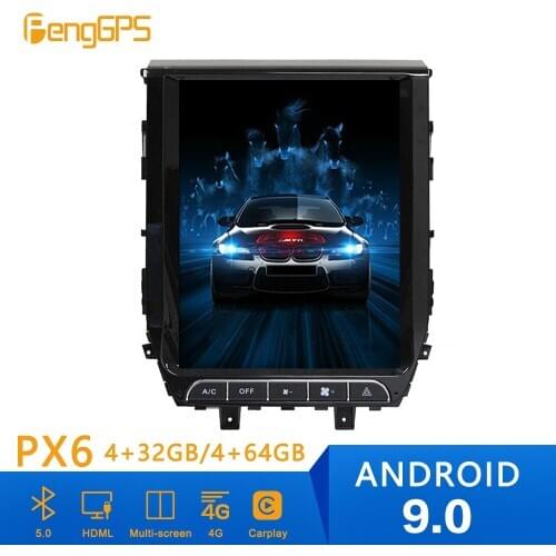 Tesla Style Android 9 PX6 4GB RAM Car GPS Navigation For TOYOTA LAND CRUISER LC200 2016 2017 2018 Head Unit Multimedia Player