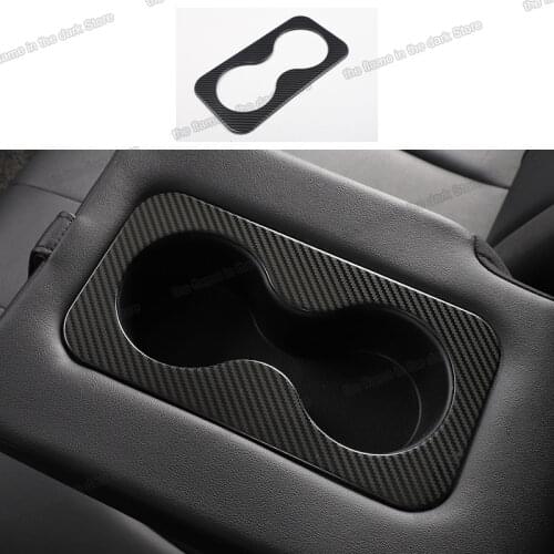 Lsrtw2017 Car Rear Armrest Water Cup Slot Frame Trims Decoration for Ford Territory 2019 2020 2021 Interior Accessories Auto