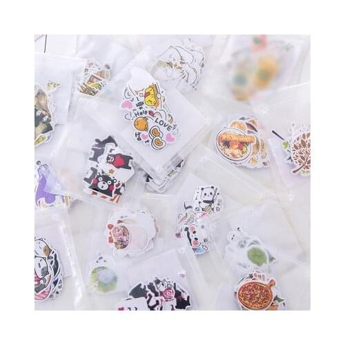 Japanese Cute Sailor Moon Panda Plant Paper Diary Food Stickers Flakes Scrapbooking Stationery School Supplies