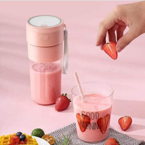 Pink Green Creative Portable Lightweight Juicing Cup Multi-Function USB Charging Waterproof Food Grade PC Small Juicing Cup