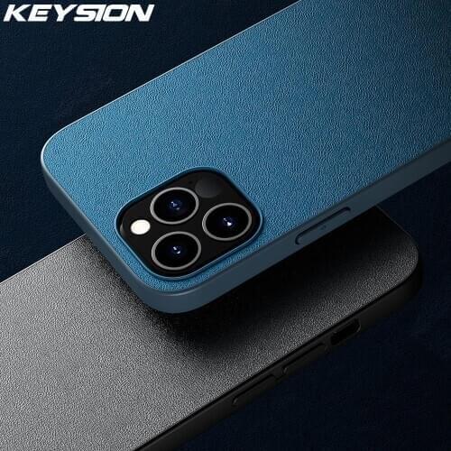 KEYSION PU Leather Case for iPhone 12 Pro Max Back Phone Cover for iPhone 12 12 mini 11 Pro Max X XS XR 8 7 Plus SE 2020