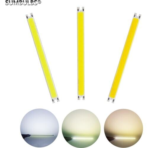 DC 12V 100*8mm 5w COB LED Bar Light Source Bulb Strip Cold Nature Warm White 500LM for DIY Desk Work Lamp