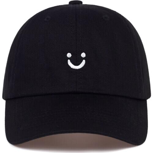 Spring autumn cotton baseball cap men women hip-hop dad hat adjustable sports golf caps smiley embroidered trucker hats gorras