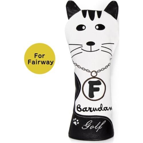 Golf Fairway Wood Headcovers Leather Golf Fairway Headcovers for #3 #5,Golf Wood Covers with Interchangeable Number Tag