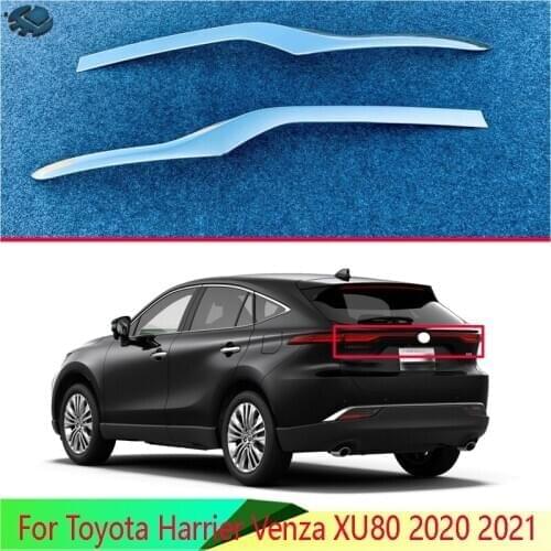 For Toyota Harrier Venza XU80 2020 2021 ABS Chrome Rear Boot Door Trunk Lid Cover Trim Tailgate Garnish