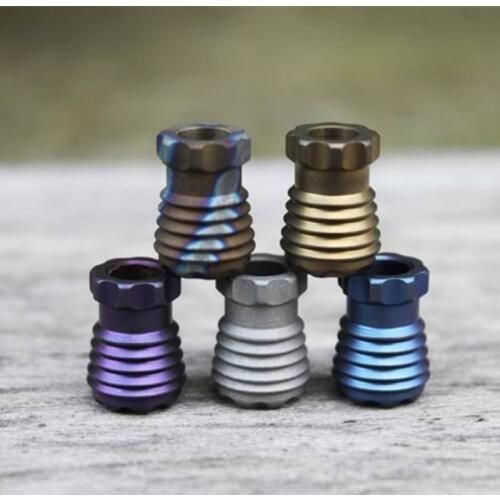 F Titanium Alloy Knife Beads Finged Pendant Umbrella Rope Outdoors Knife Mobile Phone Pendant EDC Multi Tools Umbrella Rope