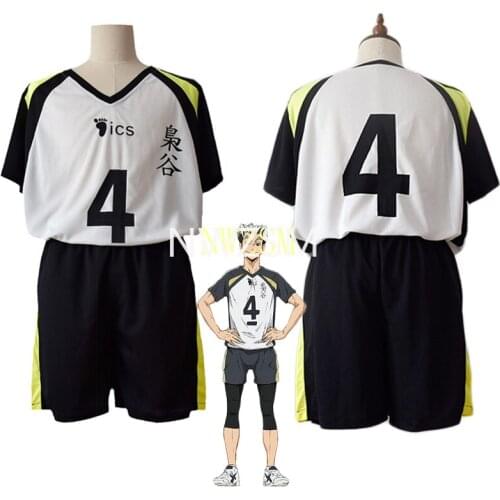 Haikyuu!! Fukurodani Bokuto Koutarou Uniform T-shirt and Shorts Cosplay Costume Haikiyu Volley Ball Team Jersey Sportswear