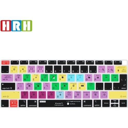 HRH For Mac OSX Shortcuts Silicone Laptop Keyboard Cover Skin for MacBook Newest Air 13" 2018 Release A1932 with Retina Display