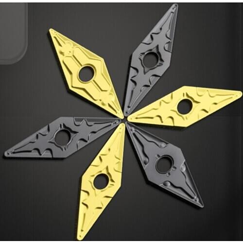 GULING 10PCS CNC turning blade outer circle inner hole partial hard steel tool head VNMG160404 / 08 rhombic clip sharp blade