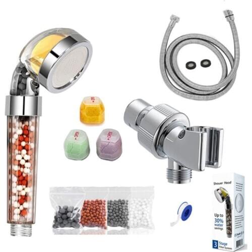 Vitamin C Filter Shower Head Kit Chlorine Flouride Filter Hard Water Softer